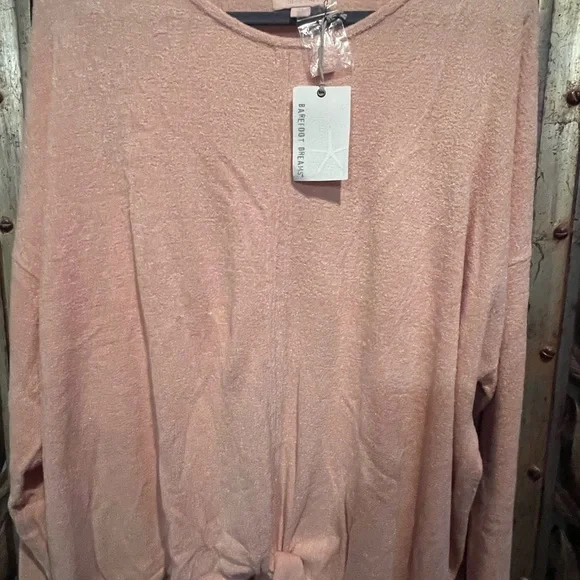 Barefoot Dreams Pink CozyChic Ultra Lite Cardigan - Picture 3 of 5